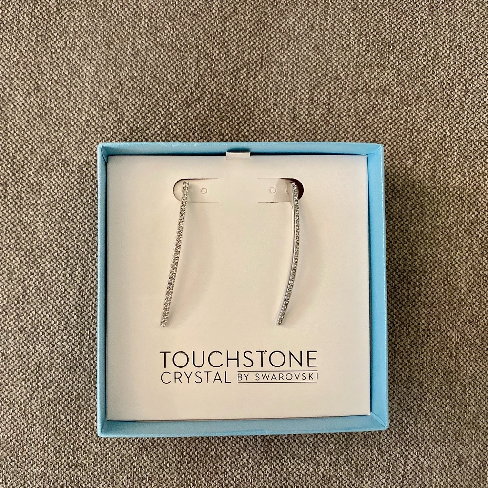 Swarovski Touchstone Crystal earrings, silver